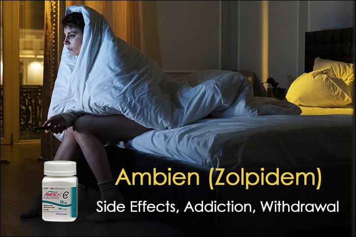 Person looking anxious and unable to sleep - Ambien Detox