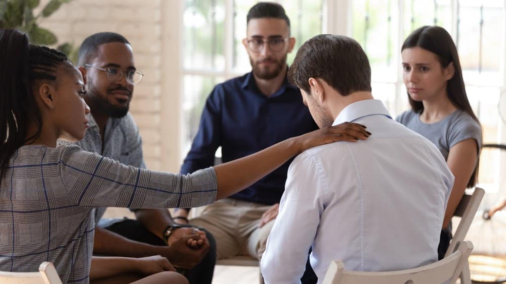 Join a supportive group meeting focused on prescription drug treatment, where individuals share experiences, gain insights, and support each other on the path to recovery.