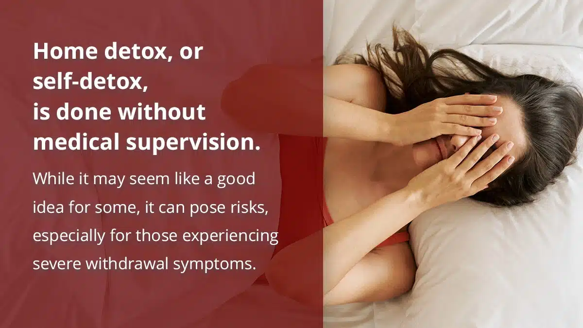 risky home environment contrasted with a safe, clinical setting - Detox from Prescription Drugs